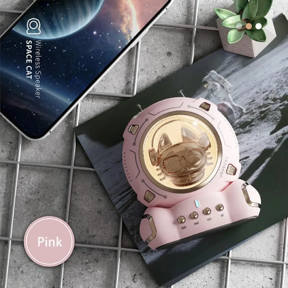 

Space Cat Mini Audio Strong Battery Life Bluetooth Speaker Portable Cartoon Outdoor Loudspeaker 600mah Creative Gift