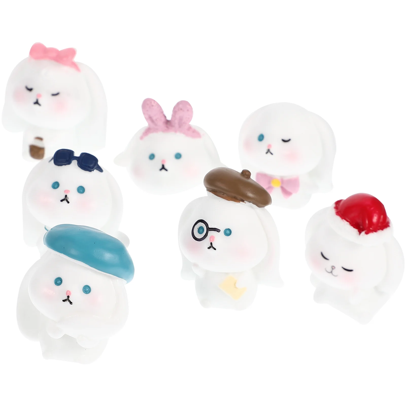 

Rabbit Bunny Statue Figurine Miniature Chinese Resin Zodiac Figurines Year Ornament Fengshuianimal Mini The Tiny Small Decor