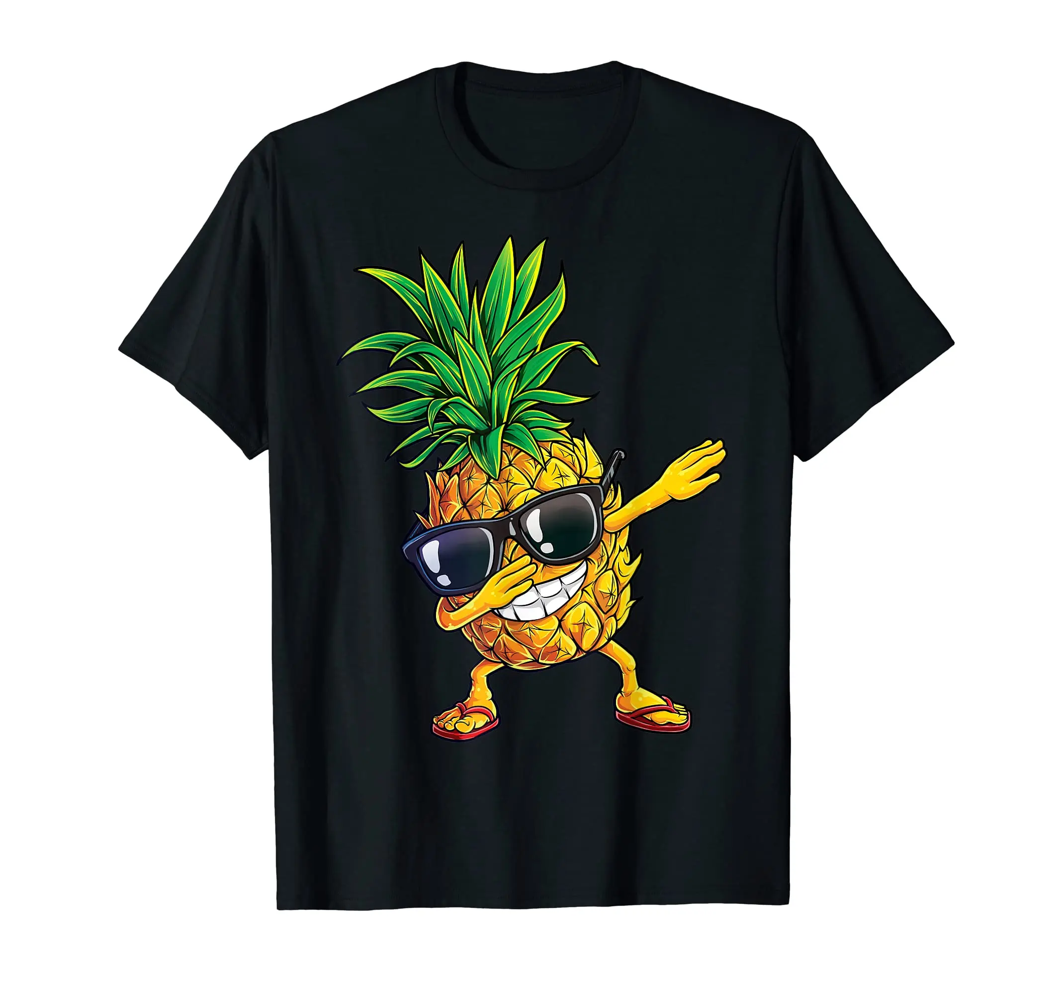 

100% Cotton Dabbing Pineapple Sunglasses Aloha Beaches Hawaii Hawaiian T-Shirt MEN WOMEN UNISEX T Shirts Size S-6XL