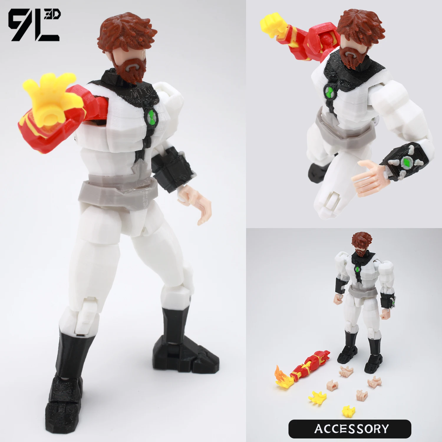 9L3D Dummy13 Улучшенная фигурка героя-инопланетянина с подвижными суставами, Омнитрикс, супергерой с часами, аниме-коллекционная фигурка для настольного дисплея (art.: 3920dbda0285b) - 3920dbda0285b