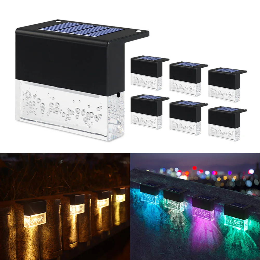 

10 Lumen LED Solar Lights Solar Energy Deck Light for Patio, Stairs,Yard, Garden Pathway, Step and Fences 7 Color Changing