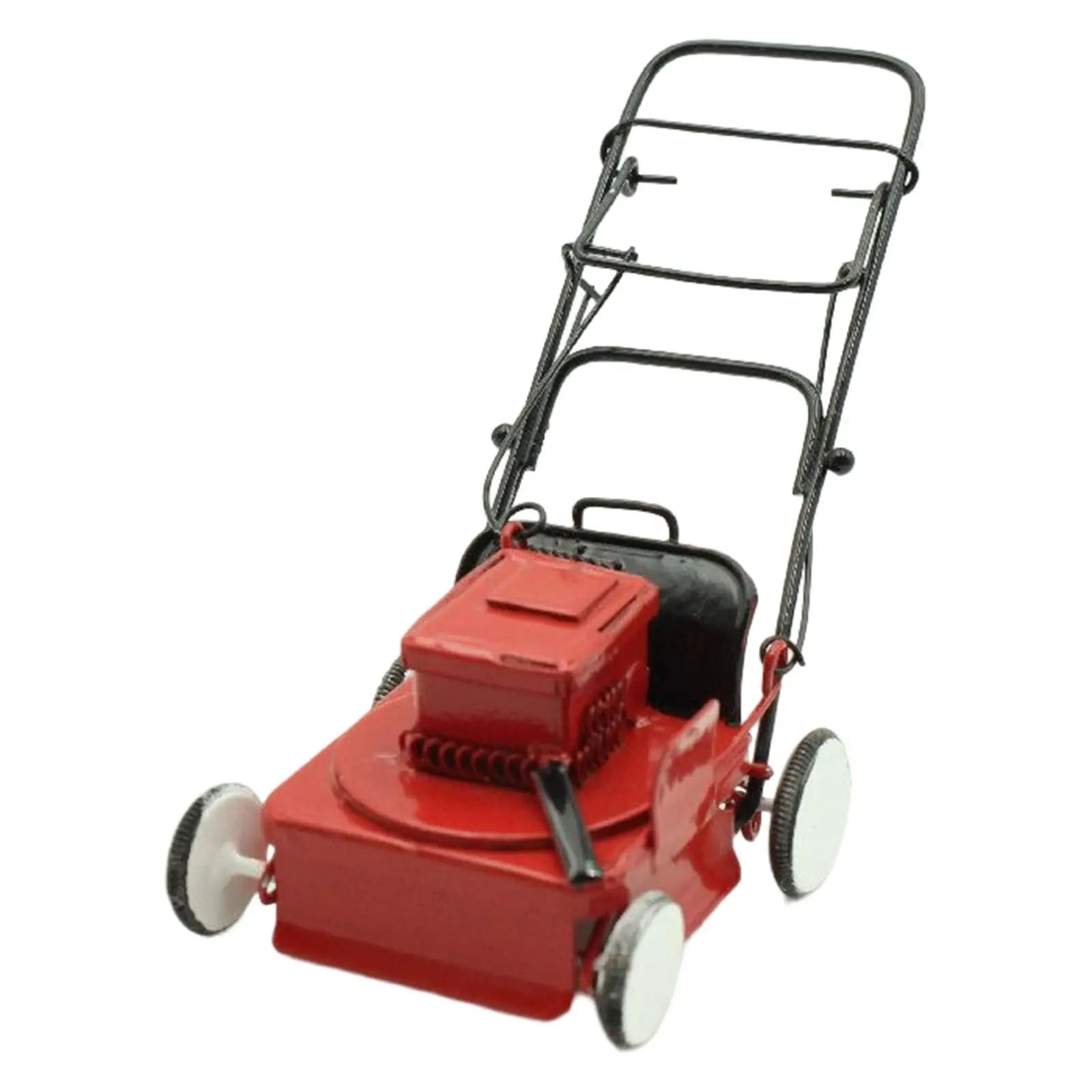 

Dollhouse Miniature Power Mower Educational Toys Power Lawnmower Modern Red Mini Lawn Mower for Mini Garden Interactive Toys