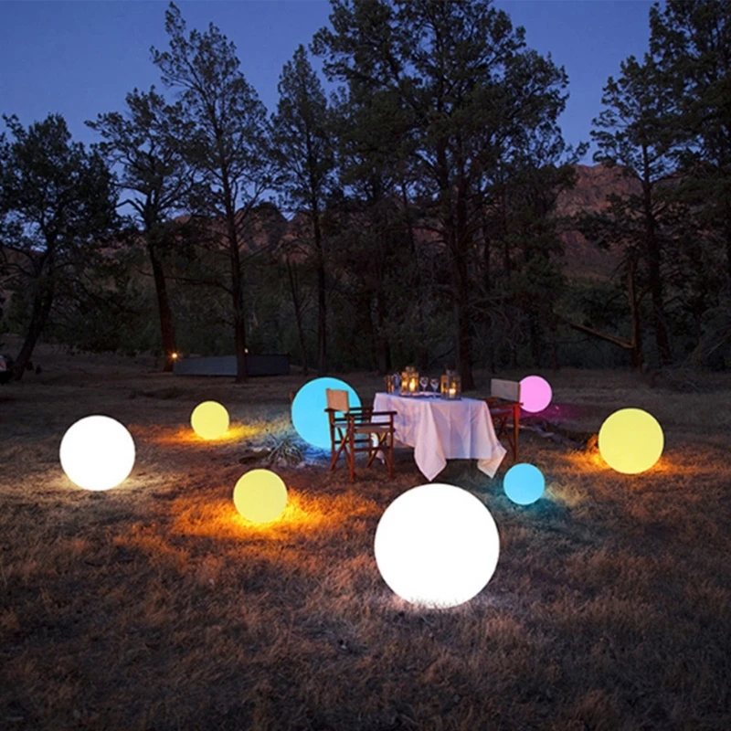 

50JC Solar Ball Light Outdoor Decorative Outdoor Waterproof Powered Ball Lights LED Lawn Backyard Pathway Light Women