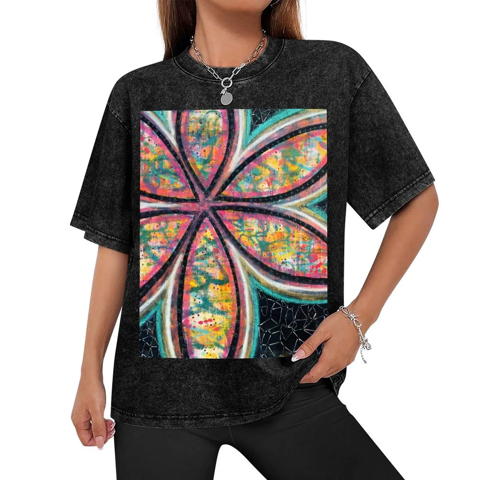 Starstruck Bloom - футболка с рисунком внутренней мощности аниме винтажная одежда топы