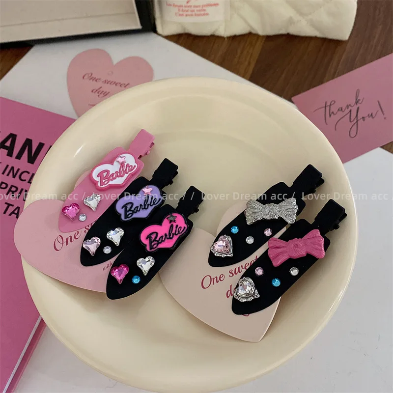 Новинка Kawaii заколка для волос Барби аниме милый мультяшный бант любовь украшения