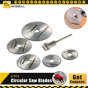 6 шт. Мини HSS циркулярные пилы для дерева и алюминия режущий диск Dremel аксессуары диски дрель оправы вращающийся инструмент