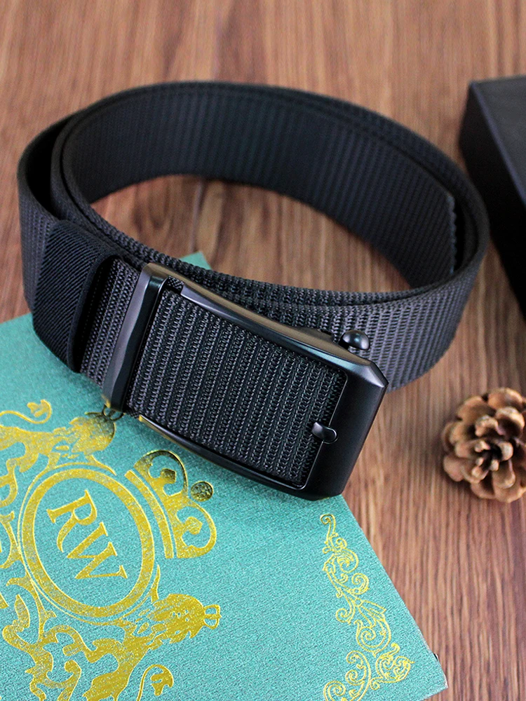 DOOPAI Nylon Automatic Buckle Men Belt Outdoor Tooling Jeans Solid Color Canvas Waistband High Quality Tactical Belt for Men