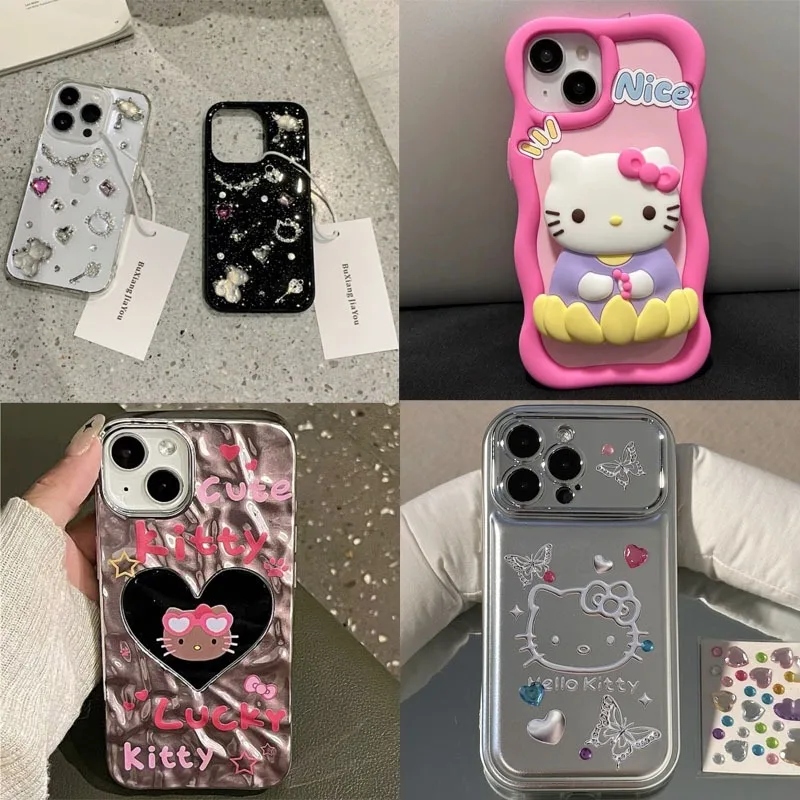 

Sanrio Hello Kitty Phone Case IPhone 14 13 12 Pro Max Crayon Shin-chan All-Inclusive Ultra-thin Anti-fall Shockproof Back Cover