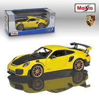 maisto 124 porsche 911 gt2 rs toys car alloy simulation static sports car model taycan turbo s vehicle toy collection kids gift