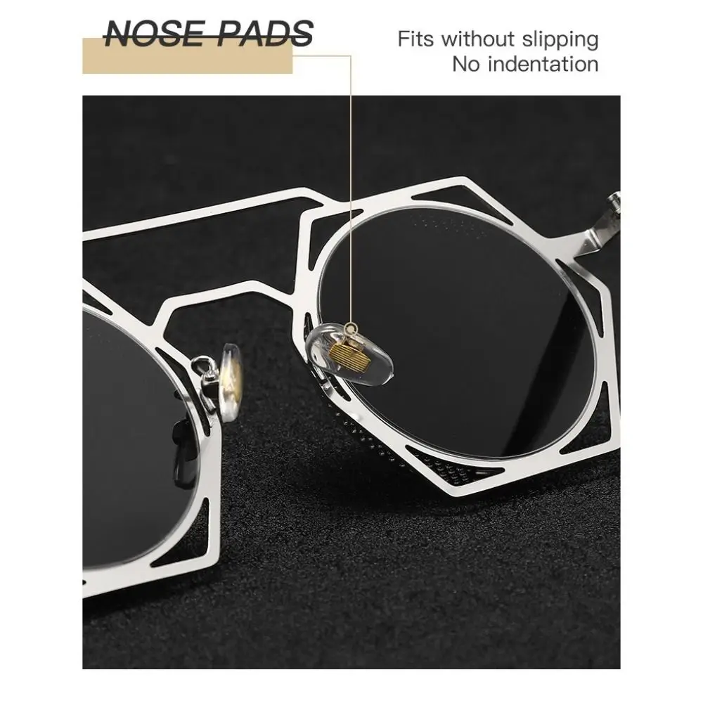 Женские солнцезащитные очки в оправе шестигранные с защитой от УФ-лучей черные 400