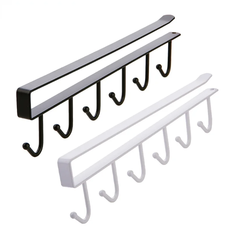 

6 железных крючков, крючки для хранения, полка, шкаф, шкаф, металлическая стойка, крючки, полки, вешалка для кружек, ванная комната, кухня, подвесная стойка, крючки