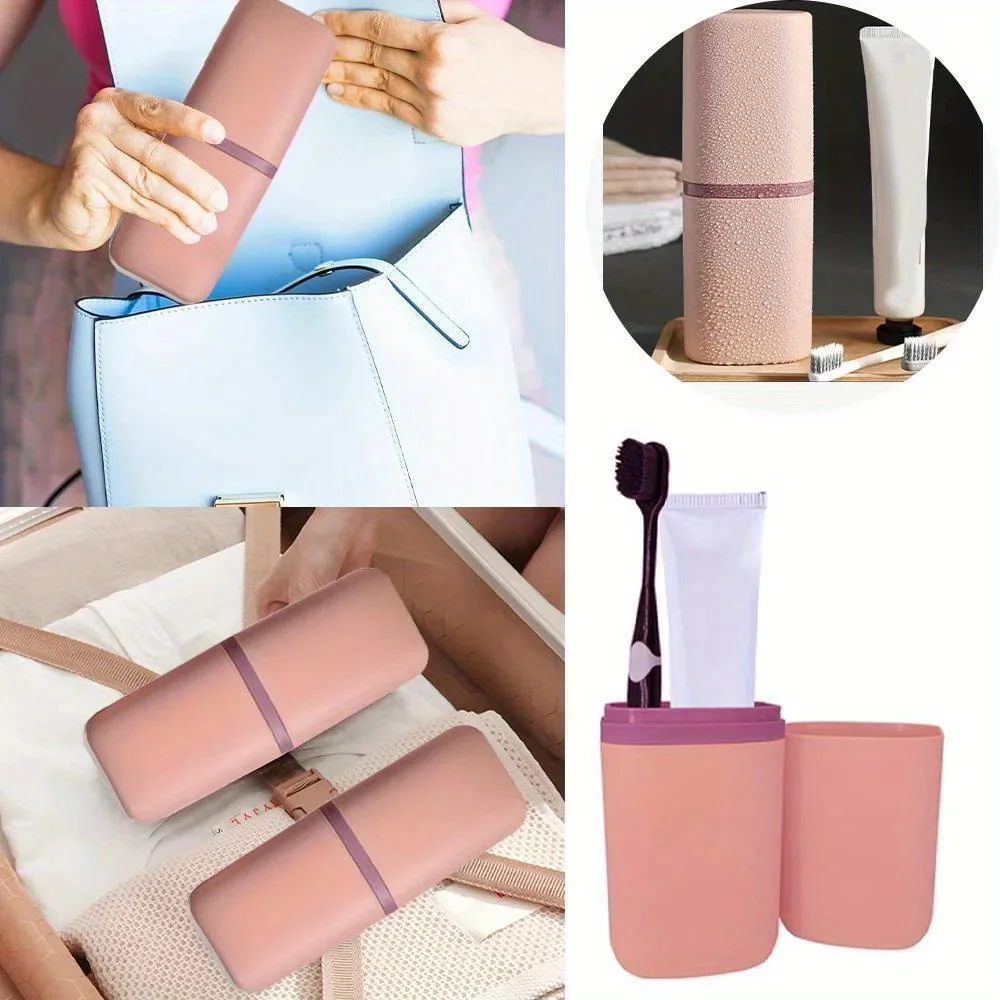 Дорожная зубная щетка портативная коробка для полоскания рта Женская паста