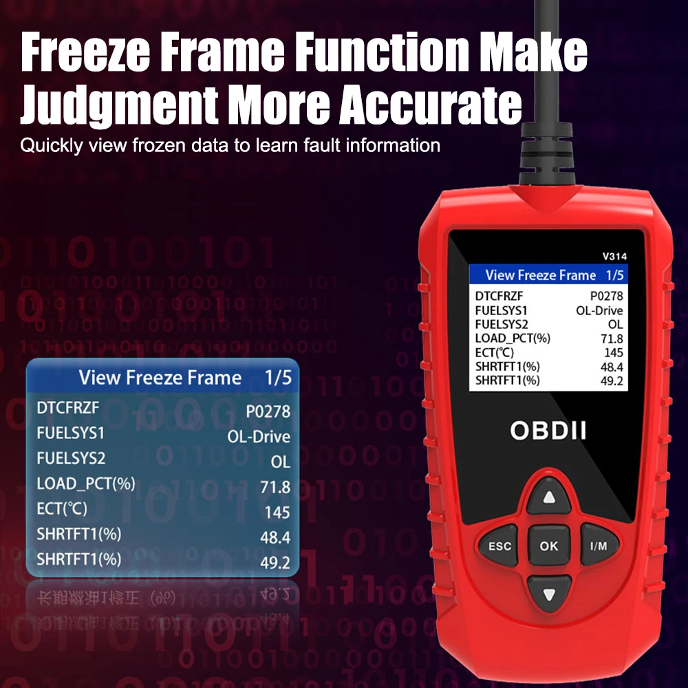 Автомобильный диагностический инструмент сканер OBDII считыватель встроенного
