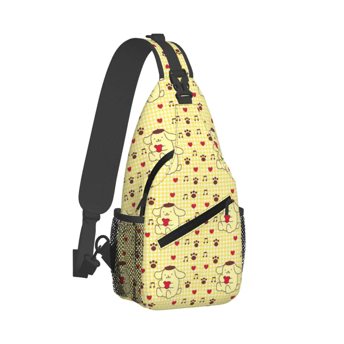Пользовательский помпон Purin мультфильм аниме плечо Crossbody нагрудный рюкзак сумки