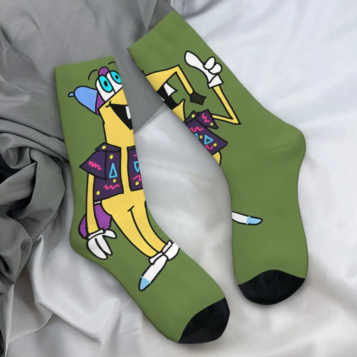 Skarpety męskie Uśmiechnięte przyjaciele Gwimbly Pończochy Jesienne śmieszne miękkie skarpetki Niestandardowe wspinaczkowe antypoślizgowe