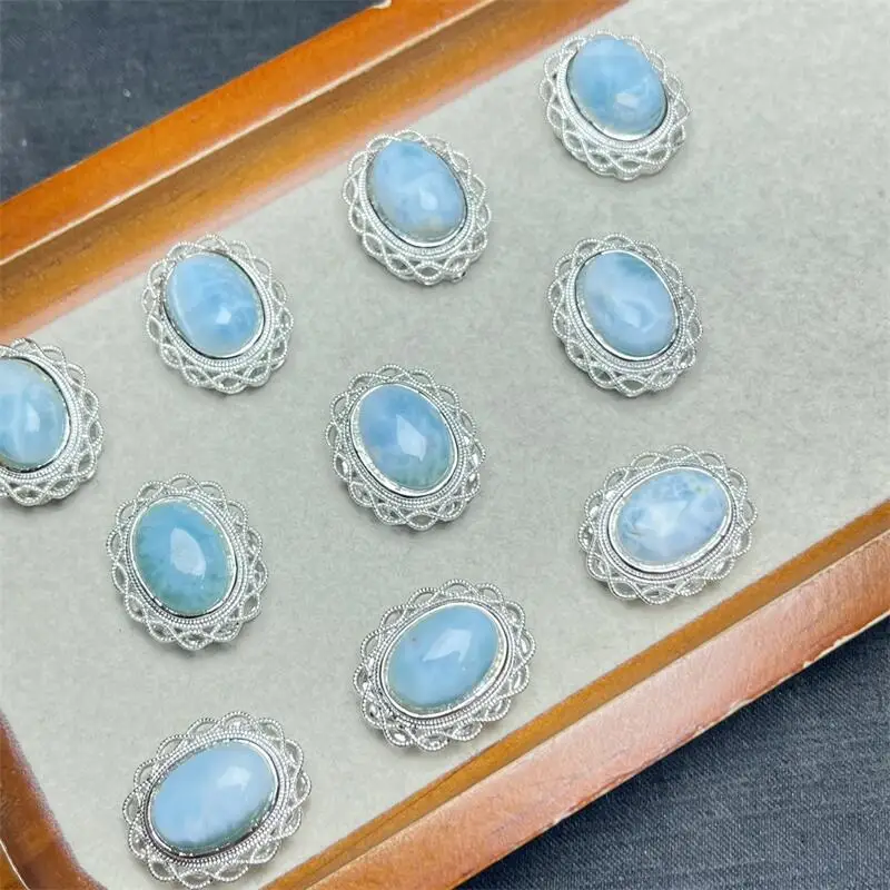 3 шт. подвеска из натурального ларимара 22 х18 мм