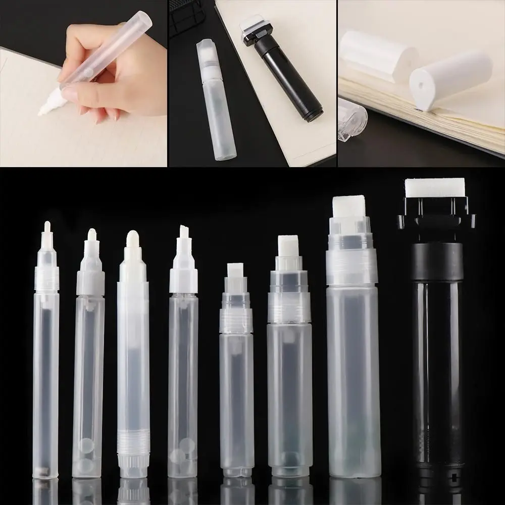 

Stationery Barrels Tube Plastic Repeatable Use Liquid Chalk Marker Paint Pen Accessories Graffiti Pens Empty Rod