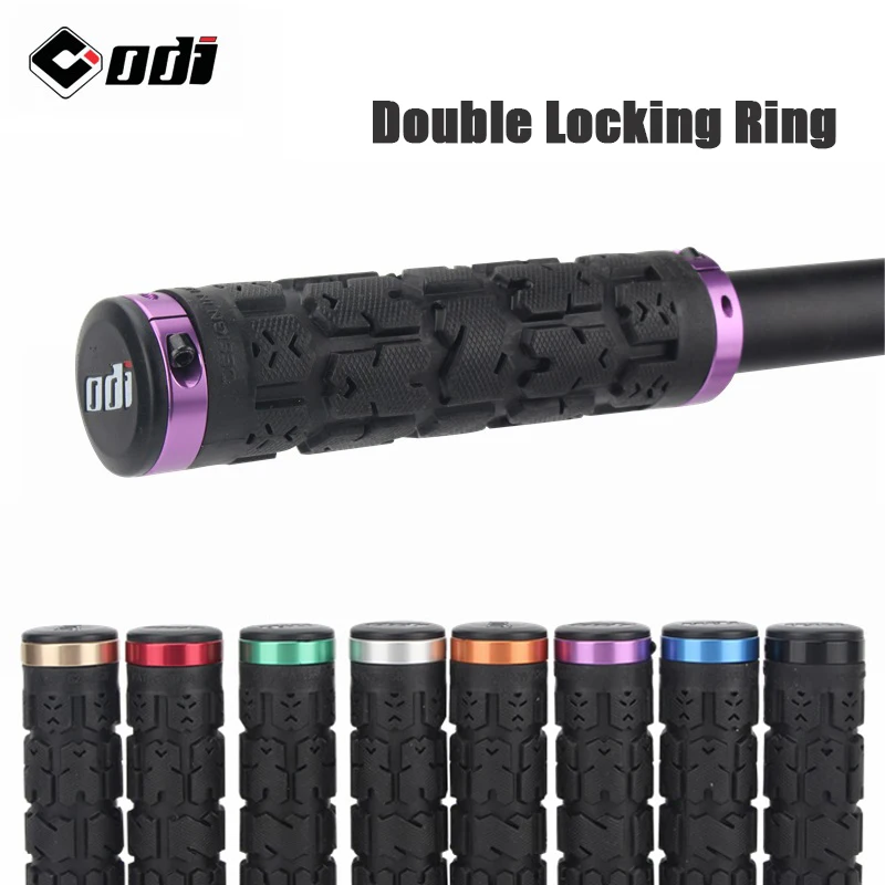 

ODI Grips Aluminum Alloy Lock Ring Bicycle Handlebar Grips Ergonomic Mountain Bike Grip Universal Bike Handle for MTB AM DH BMX