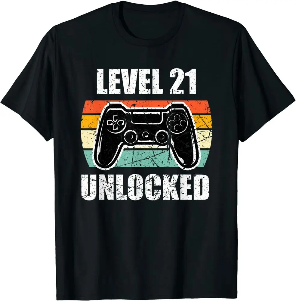 

21St Birthday Gaming Retro Vintage Gift 21 Year Old Gamer Unisex T-Shirt