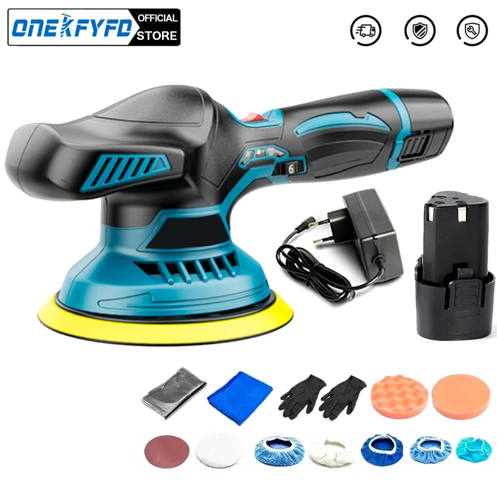 Adjustment 6 Speeds Cordless Electric Mini Car Polisher 12V Battery Wireless Car Polishing Machine Power Tool Machines