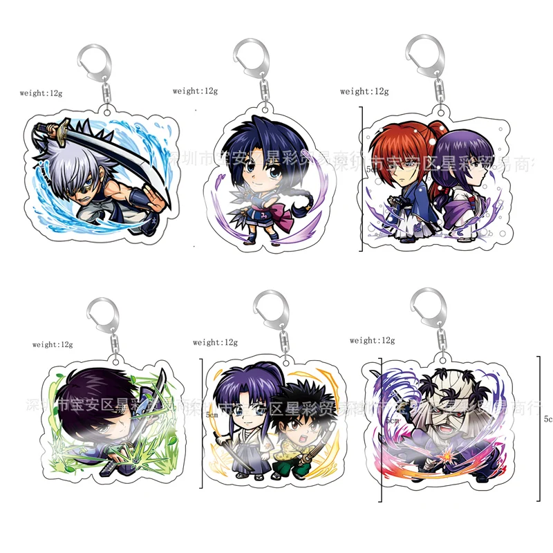 Акриловый брелок для ключей с фигуркой Kamiya Kaoru Himura Kenshin