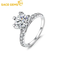 sace gems sparkling real moissanite wedding rings for women top quality 100 925 sterling silver engagement fine jewelry