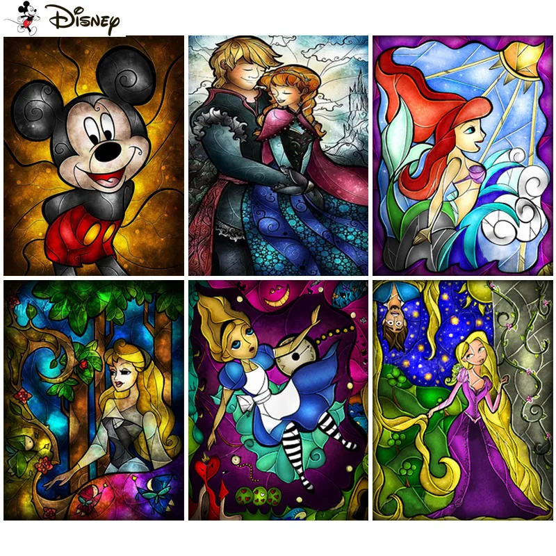 

Алмазная живопись Disney, вышивка крестиком «мультяшный персонаж», полноразмерная, круглая, «сделай сам», 5d алмазная вышивка, картина стразы, и...