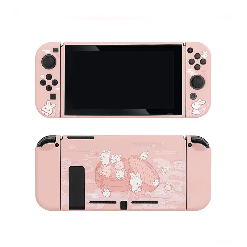 

Cartoon Bunny Anti-drop Cover, Game Machine NS Painted Soft Protective Case, For Nintendo Switch