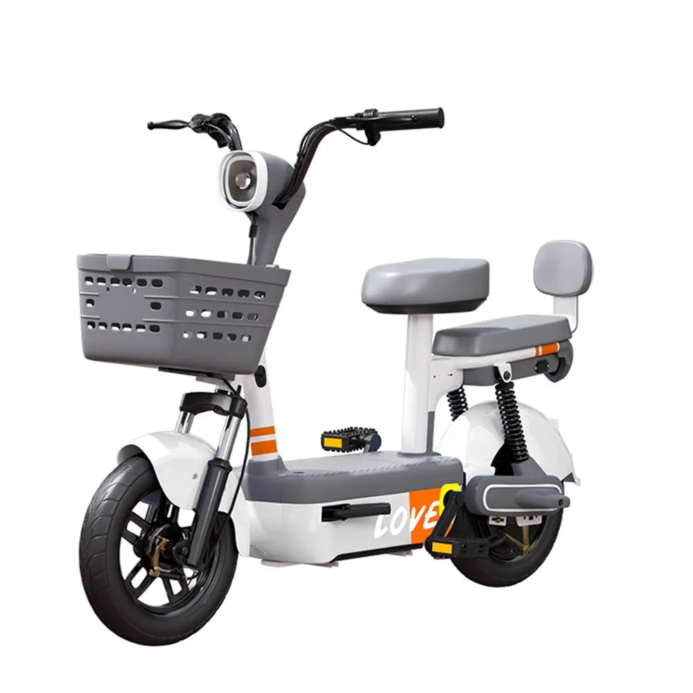 

48V 12/20A Electric Bicycles Light Double Person Brushless Lithium Battery Unisex Daily Commuting Front And Rear Drum Brakes