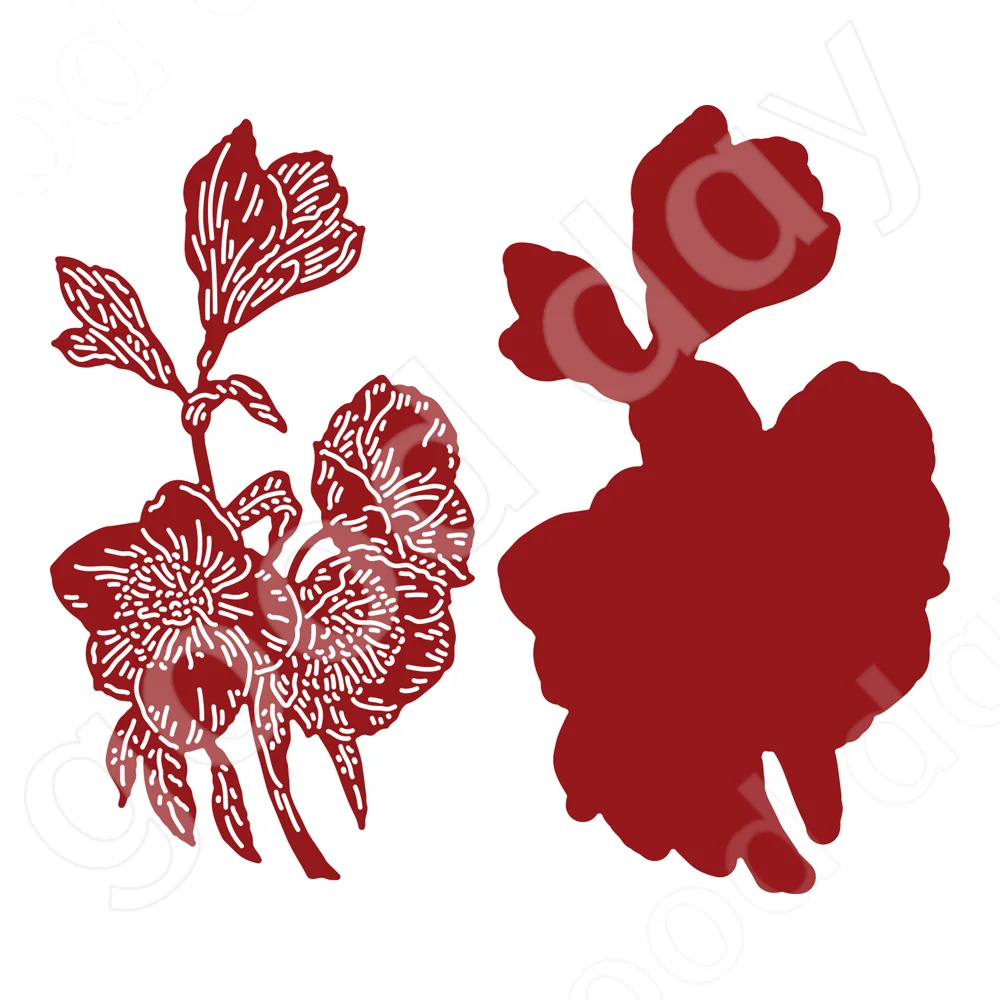 

Blossoming Buds Metal Cutting Dies Scrapbook Diary Decoration Embossing Template Diy Greeting Card Handmade 2022 New Arrival