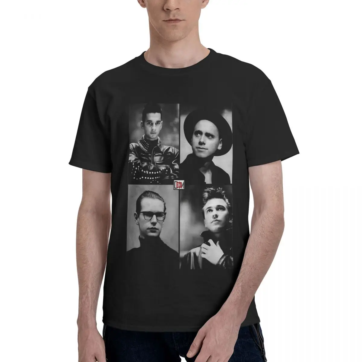 Мужская футболка с коротким рукавом и круглым вырезом из натурального хлопка