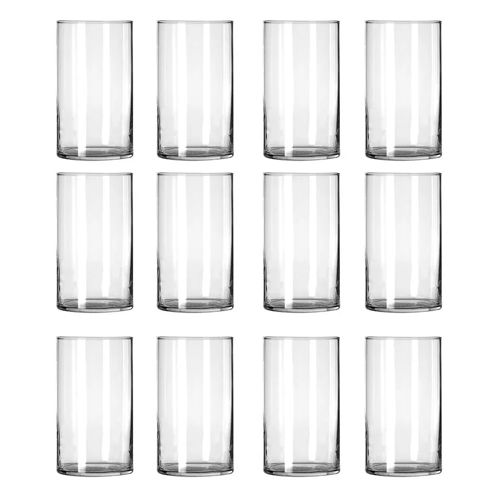 

1piece Clear Glass Cylinder Vases Candle Holder Cup Table Flowers Vase for Wedding Decorations and Formal Dinners