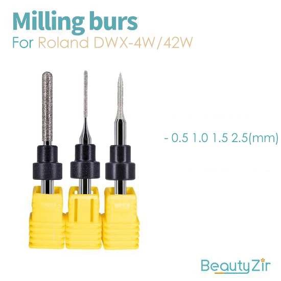 2 pieces Roland DWX-4W DWX-42W milling burs dental cad cam milling burs