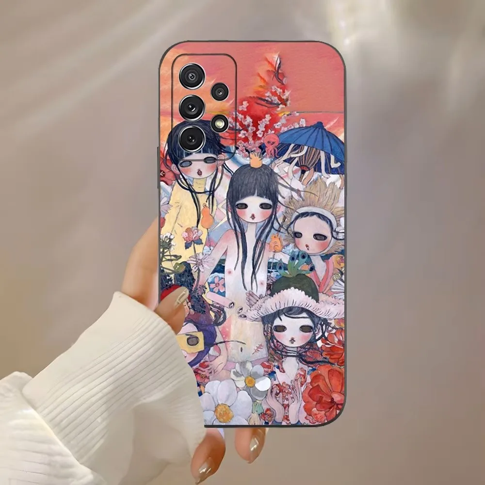A-Aya T-Takano Phone Case For Samsung Galaxy A91 A80 A73 A72 A71 A53A52 A32 A31A22 A21s A20 Black Cover