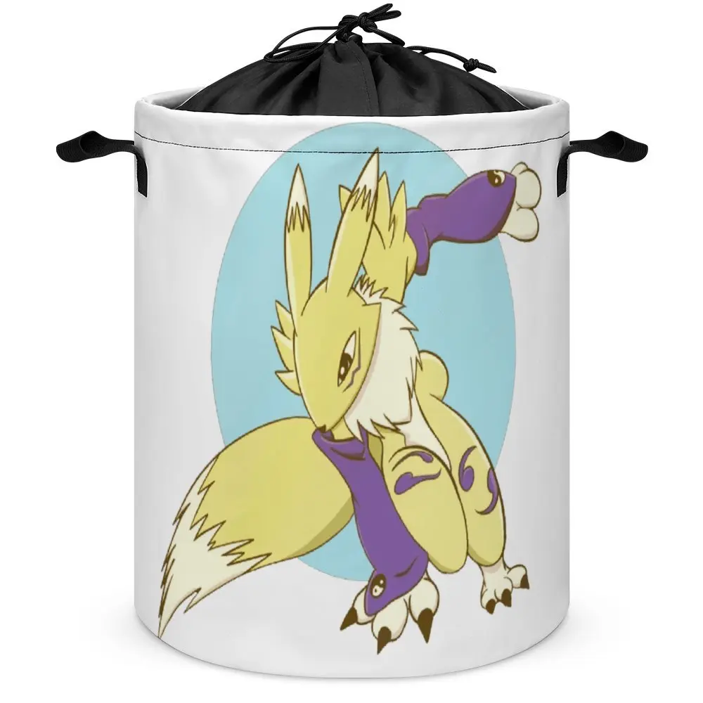 Емкость для хранения Renamon Golden Fox Anime Digimon Circle Design Po многофункциональная уникальная