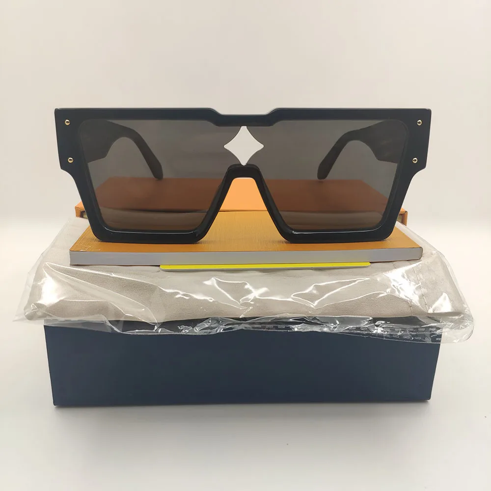 

Shades FASHION Party Acetate Black Sunglasses For Women Men Brand Designer Futuristic Female Summer For Sun Glasses UV400 60-12