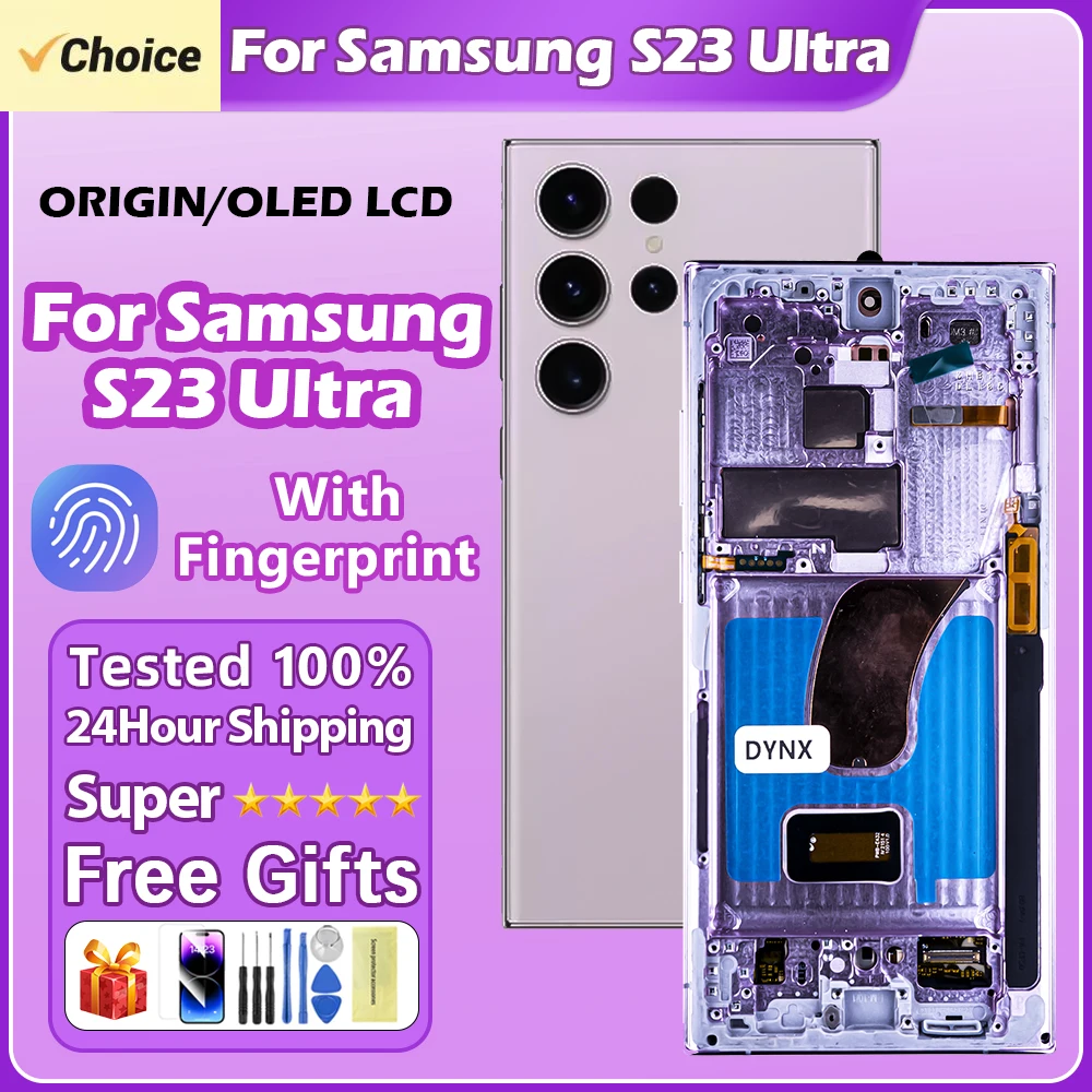 Super AMOLED для S23 Ultra дисплей Samsung Galaxy 5G S918B S918U ЖК-дисплей сенсорный экран Замена с