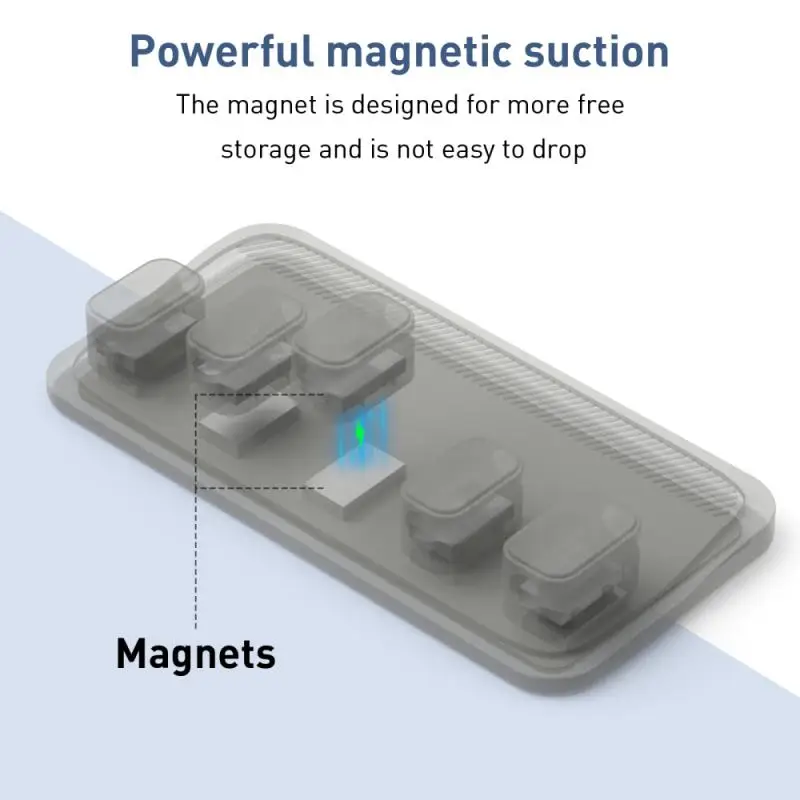 

Usb Cable Winder Magnetic Organizer Cable Organizer Wire Organizer Seamless Self-adhesive Winder Silicone Smart Cable Holder