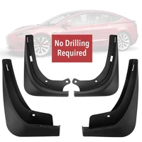 mud flaps for tesla model 3 2021 accessories guard fender front rear wheel mudguard carbon fiber abs no drilling required
