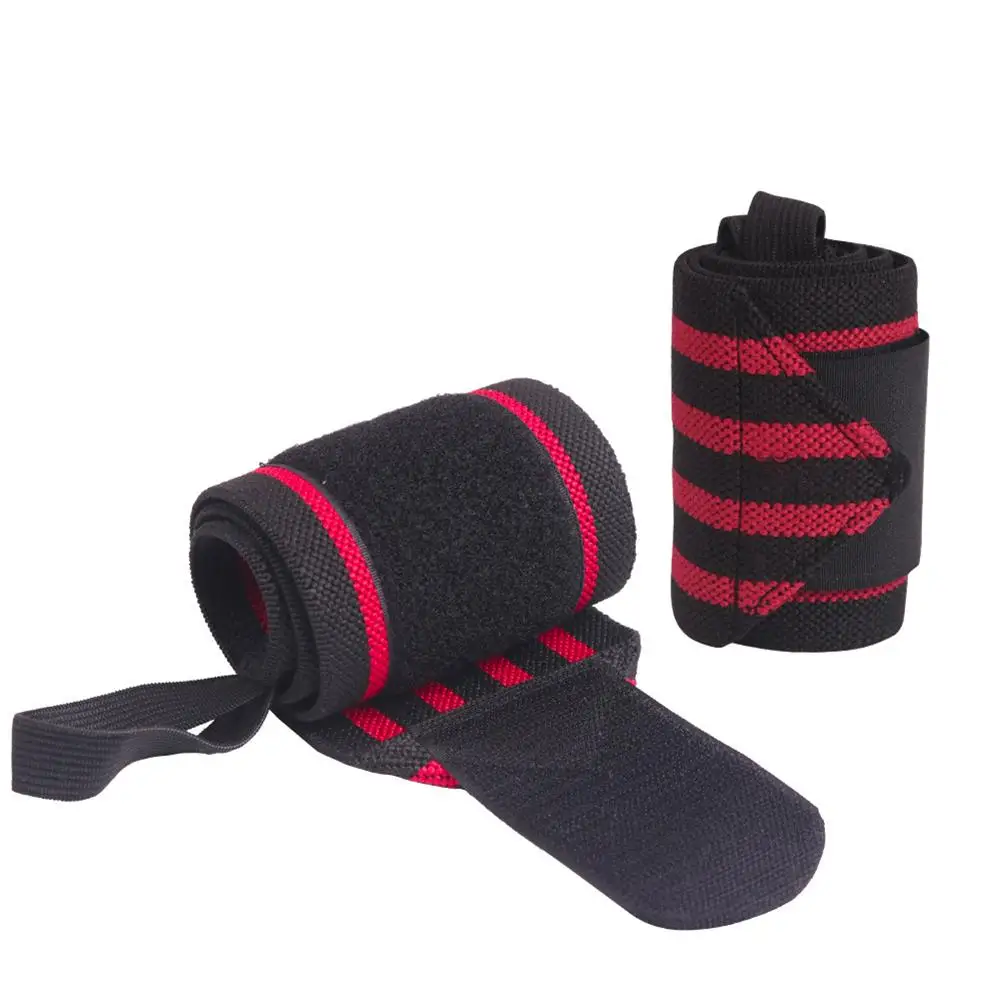 

2pcs Wrist Wrap Weight Lifting Gym Cross Training Fitness Padded Thumb Brace Strap Power Hand Support Bar Wristband Dropship