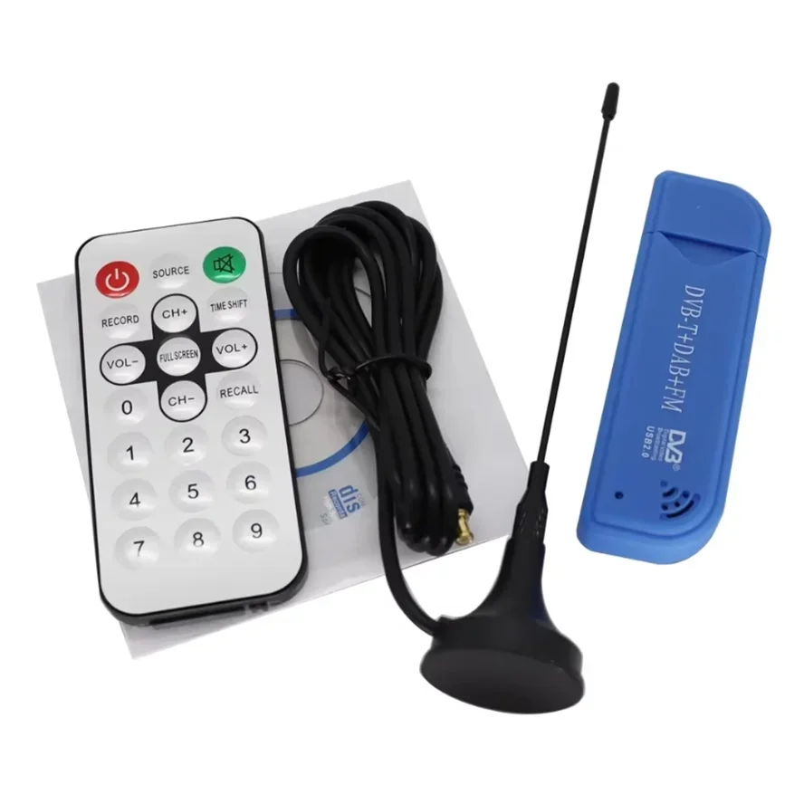 Цифровой RTL2832U и 820T2 SDR USB 2.0 ТВ-тюнер FC0012 DVB-T + DAB + FM SDR ТВ-приемник Ключ с антенной Аксессуары для телевизора (art.: 3920cd3854d84) - 3920cd3854d84