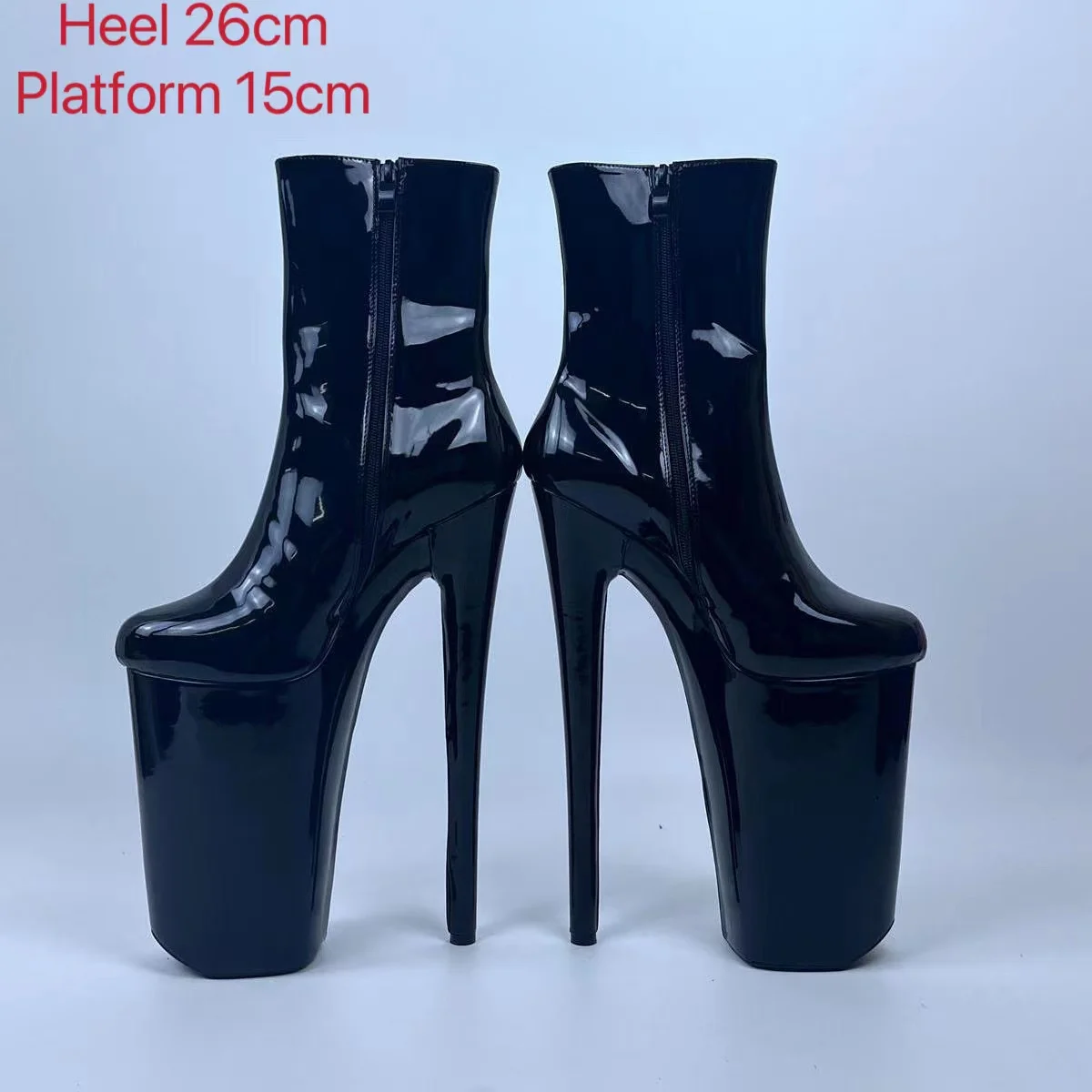 seekMate Space Heel Super High Heel  26cm European and American Slim Heel Short Boots  Sexy Men's and Women's Boots Knight's Boo
