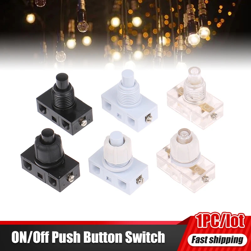 

1pc Push Button Switch Inline Foot Pedal UFO Type Lamp Lighting Foot Control ON/Off Foot Switches