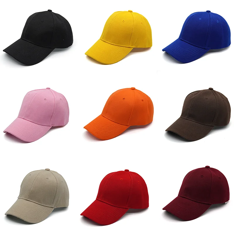 

Wholesale Solid Color Baseball Caps Men Women Peaked Caps Summer Anti-Sun Adjustable Caps Outdoor Leisure Sports Hats