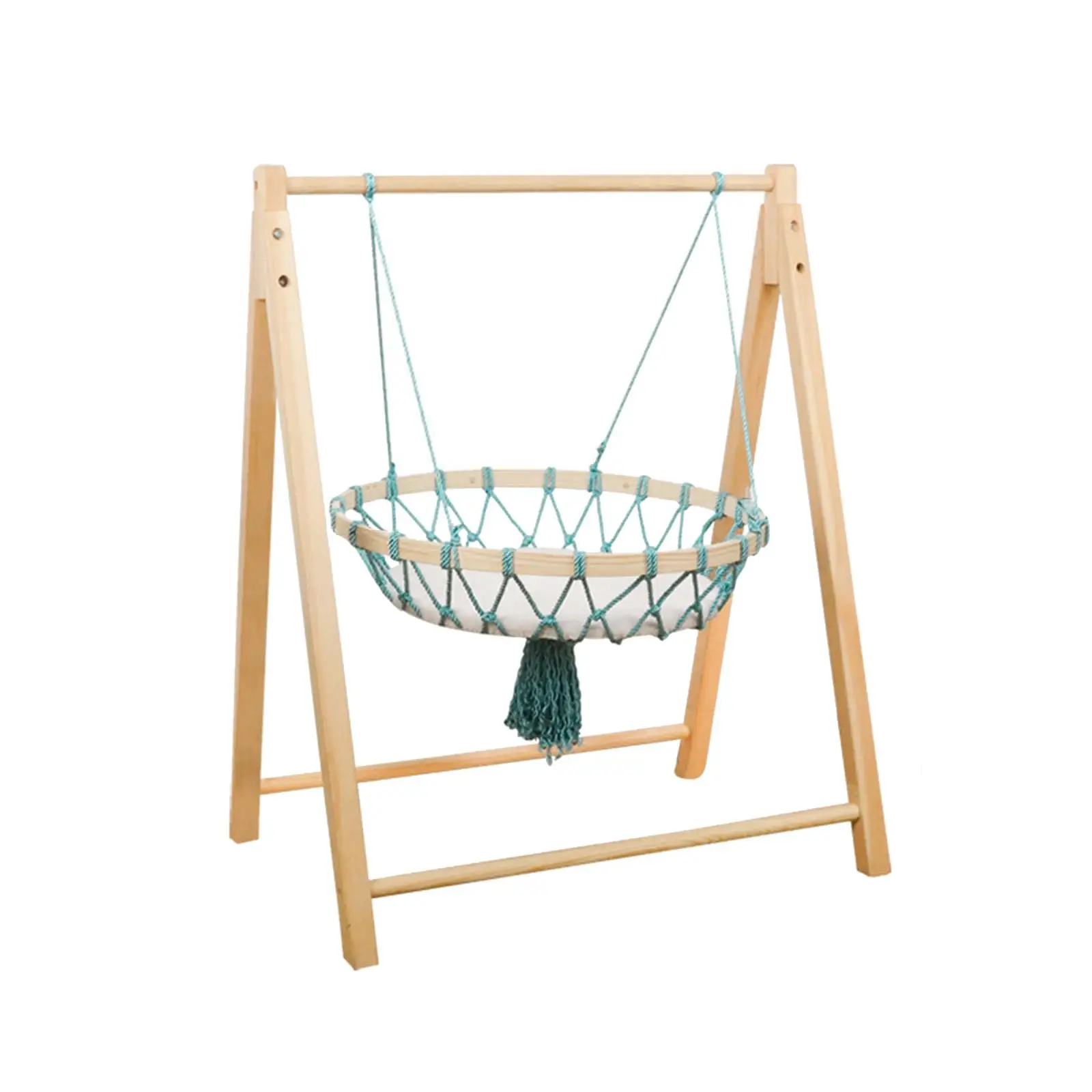 

Cat Hammock Swinging Nest with Cushion for Small Puppy Cat Wooden Frame