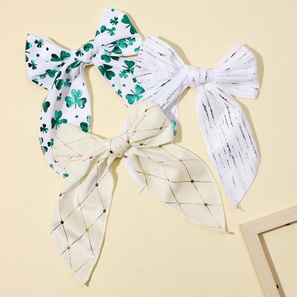 Бархатный галстук-бабочка с милым принтом