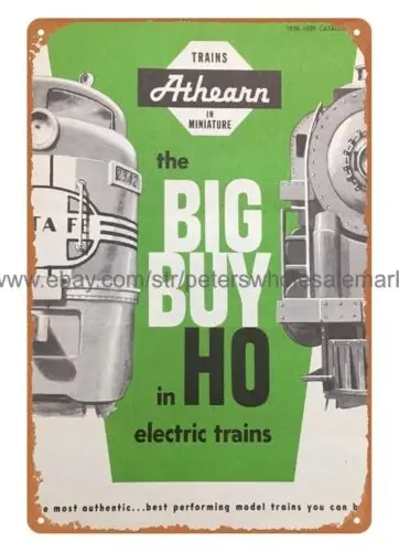Металлическая жестяная табличка с изображением кафе-лоджей S1958 Athearn, масштаб HO, для электрических поездов, хобби, игрушка (art.: 3920da0246d1c) - 3920da0246d1c