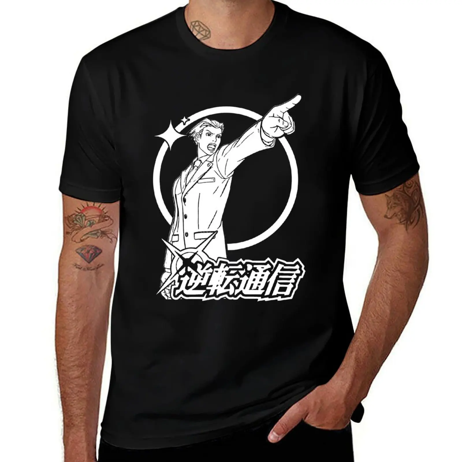 Мужская футболка с графическим рисунком из хлопка