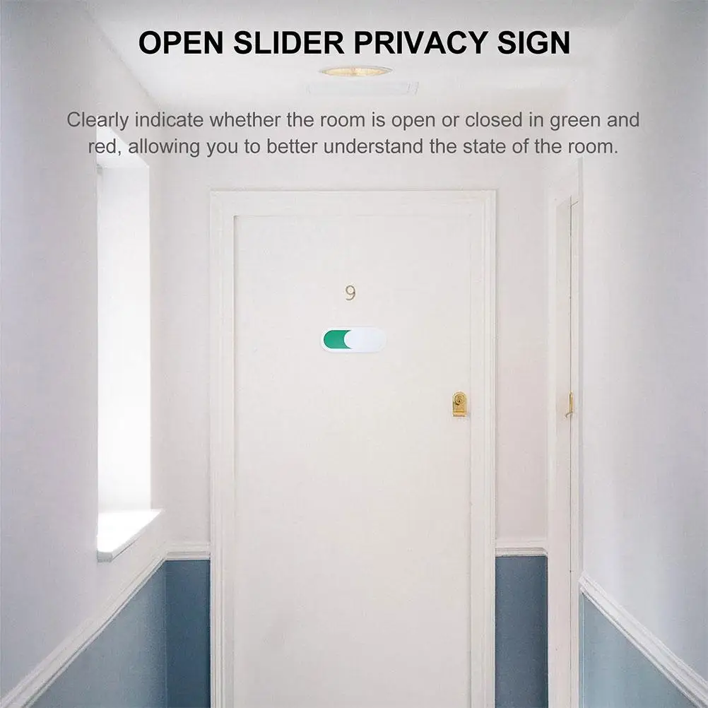 Фото Вывеска Privacy Busy Occupied Индикаторная лампа Белый над дверной вешалкой Ванная комната Открытая Закрытая Работа №5