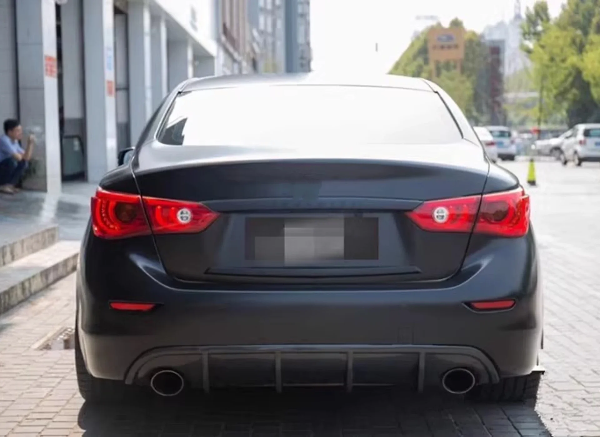 Передняя и задняя губа из углеродного волокна боковая юбка хвостовое крыло для